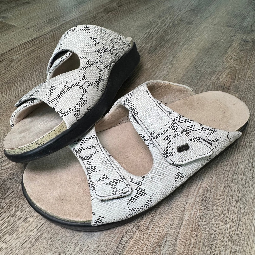 SAS Tripad Comfort Womens 9 1/2M Adjustable Leather Slide Sandals Made in USA